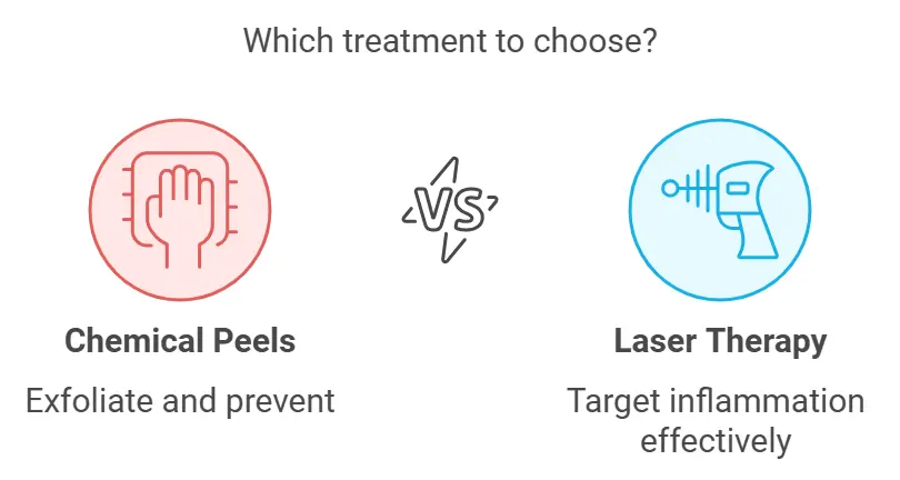 Chemical Peels and Laser Therapy- which treatment to choose for nodular acne treatment